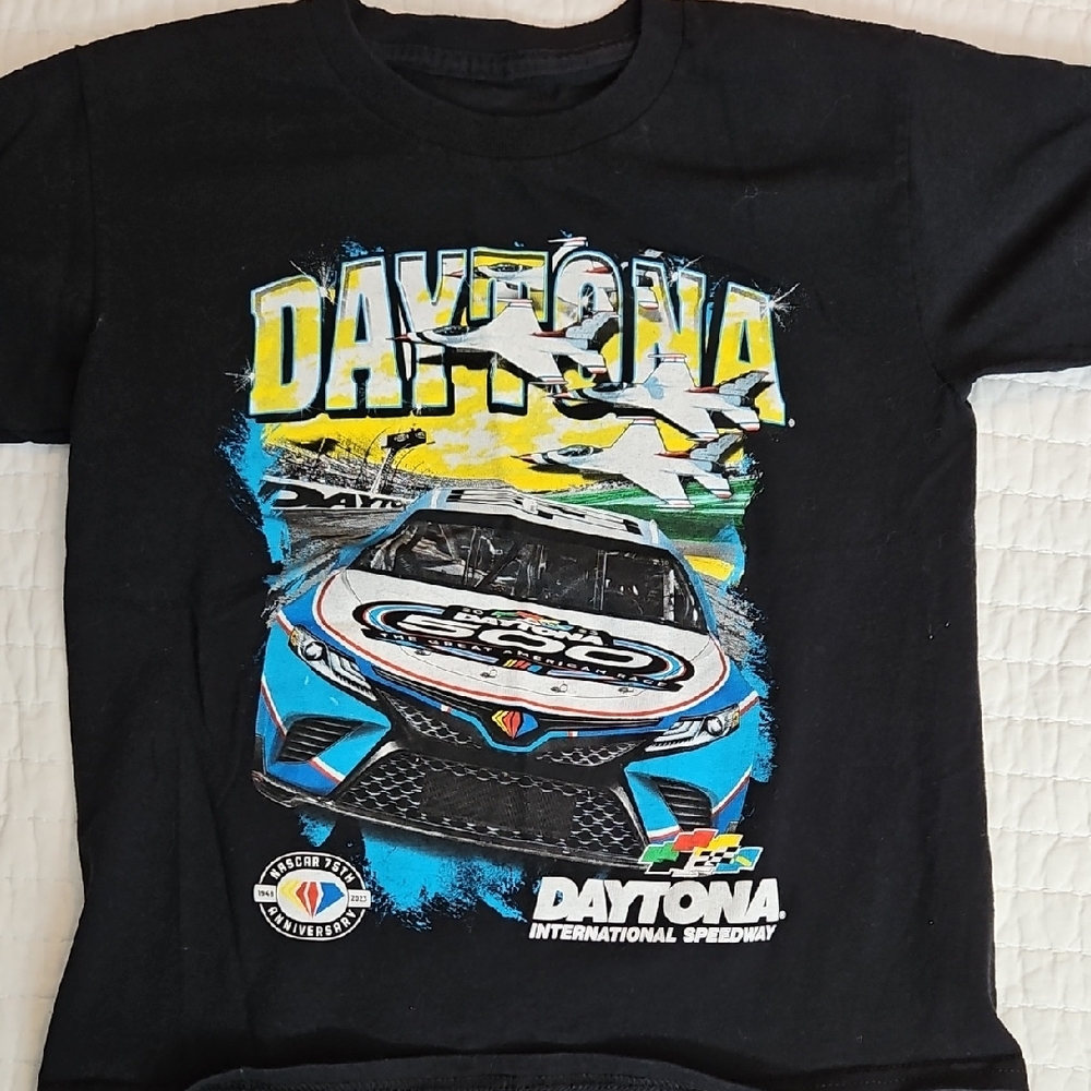 Daytona Kids Black Graphic T-Shirt